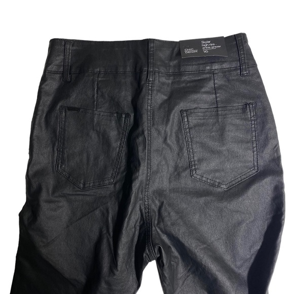 Chic Denim Jean Skylar High Rise Ankle Grazer Zip Crst Size 16 - Picture 3 of 7